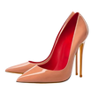 Nellie Nude - cuir verni 12 cm