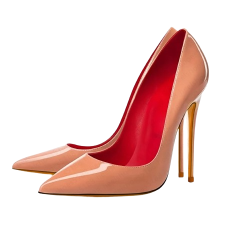 Nellie Nude - cuir verni 12 cm