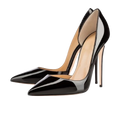 Nellie Noir - cuir verni 12 cm
