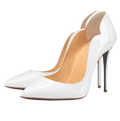 Hella White - cuir verni 12 cm
