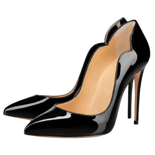 Hella Black - cuir verni 12 cm