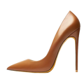Nellie Marron - cuir verni 12 cm